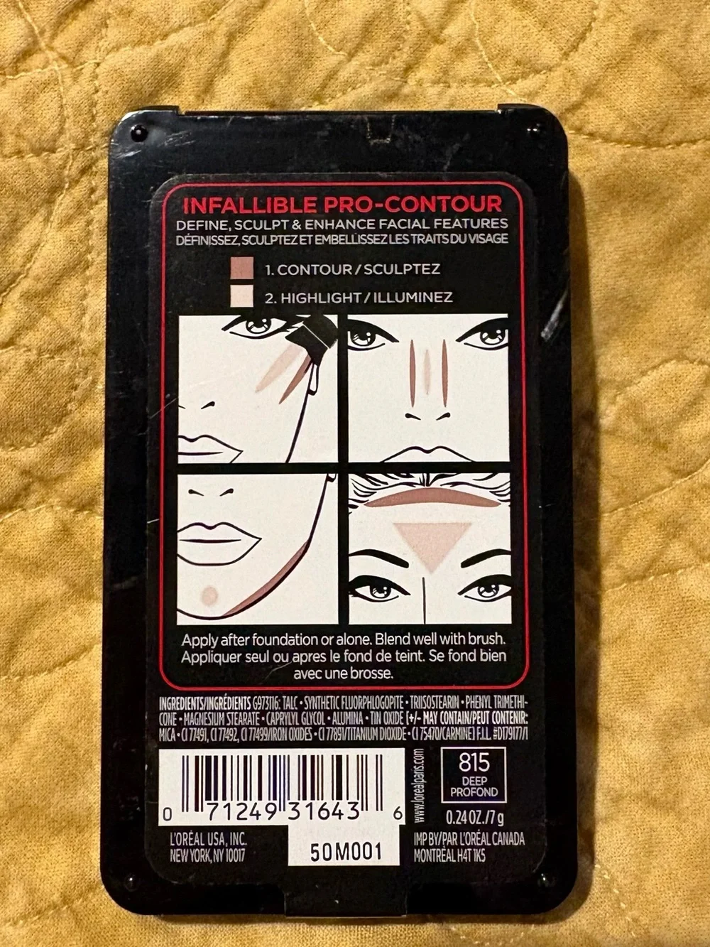 L’Oreal Infallible Pro-Contour Contour & Highlight Palette - 815 Deep Profound